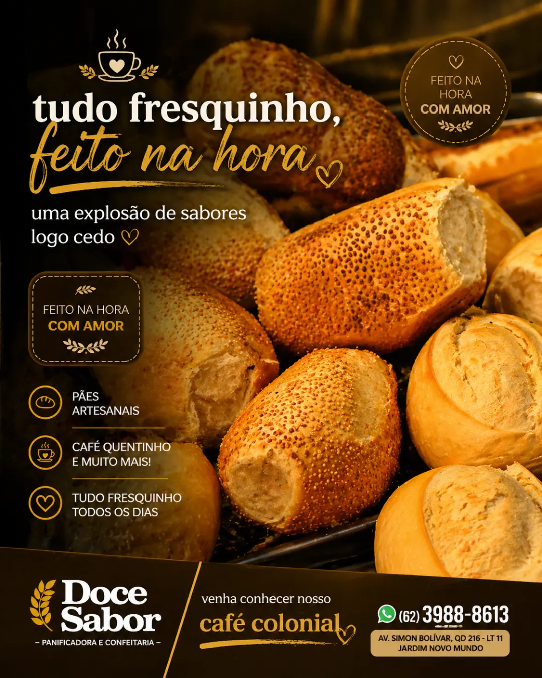 Pães artesanais