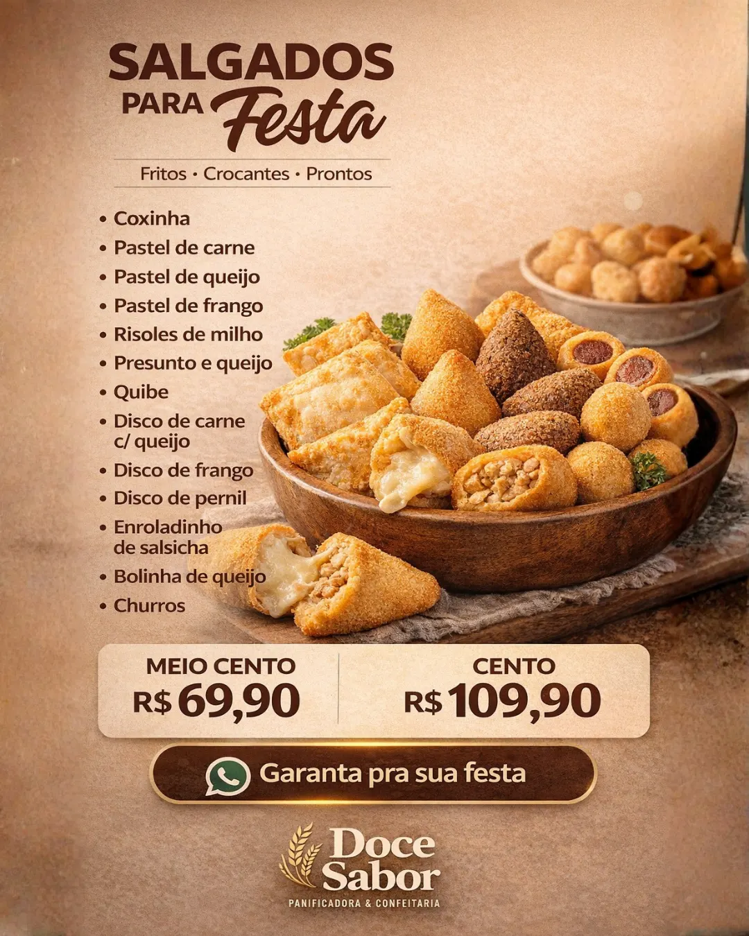 Salgados para festa
